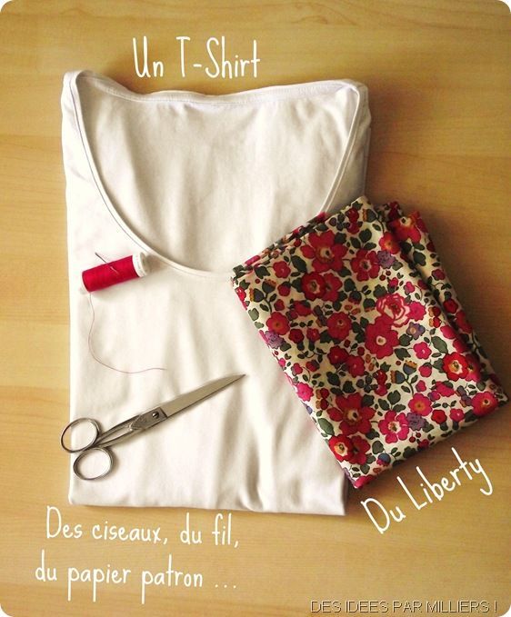 1. Photo des fournitures - Tuto t-shirt - Des Idées Par Milliers