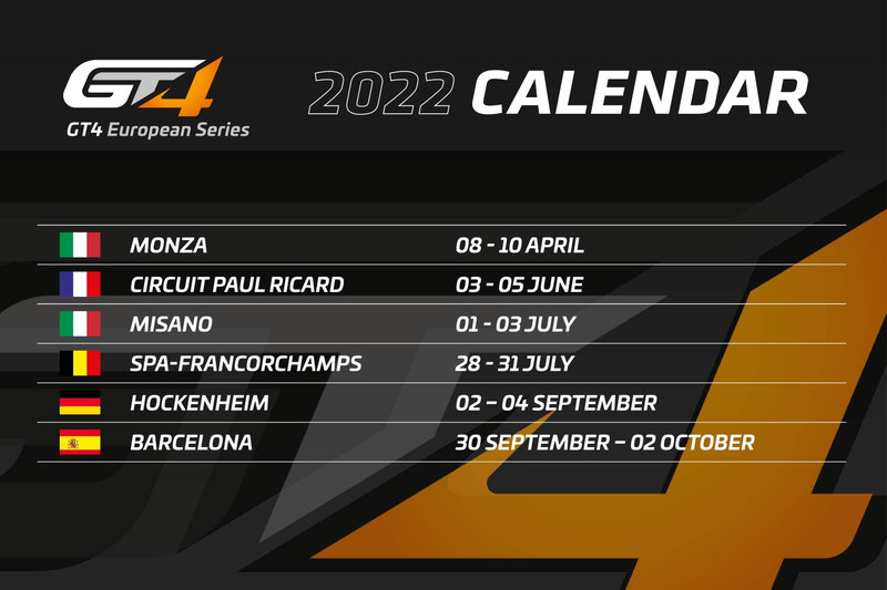 calendrier france gt4 2022 europe