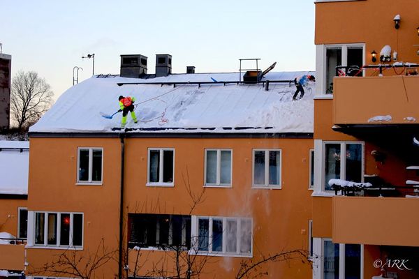 Deux hommes sur le toit