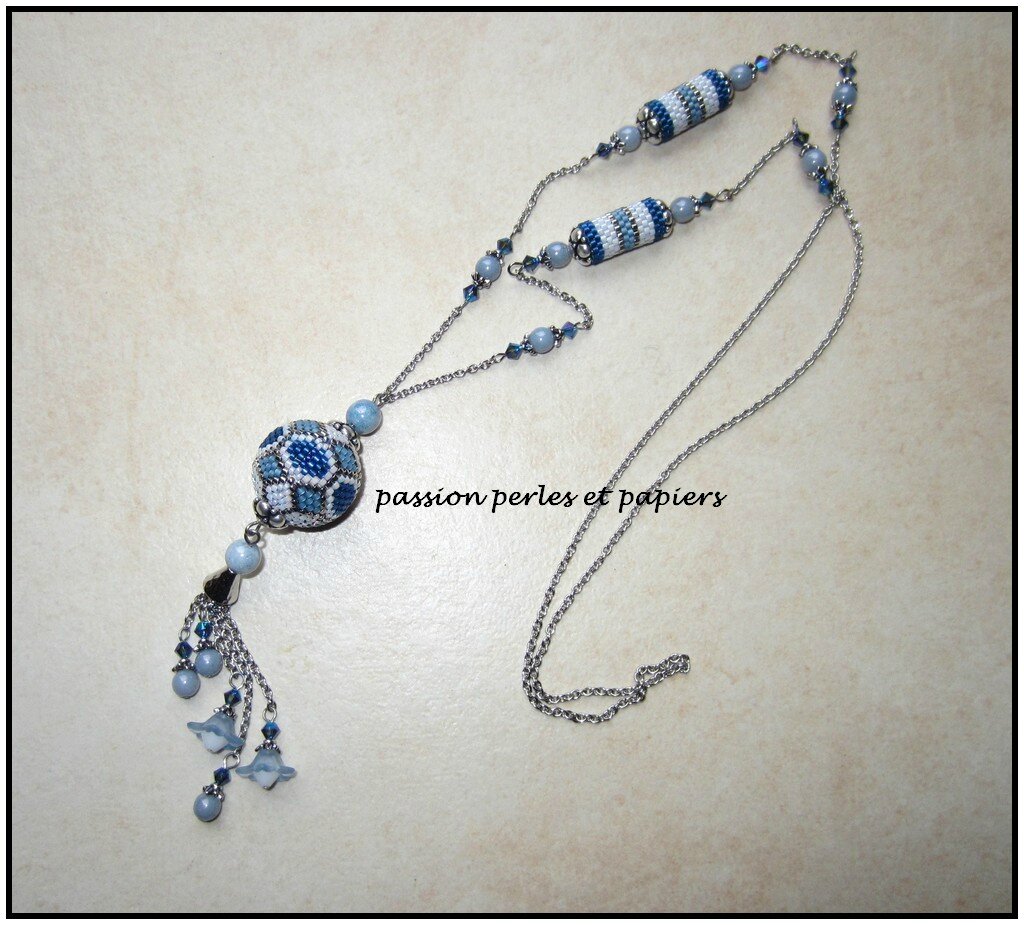 sautoir arlequin bleu 1