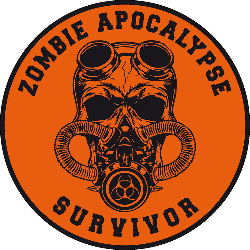 26, Zombie, apocalypse, survivor, labels, stickers