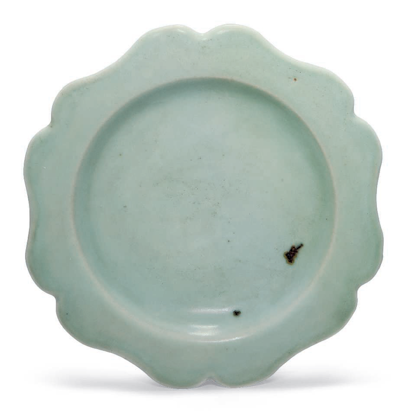 A small Longquan celadon foliate dish, Southern Song dynasty (1127-1279)