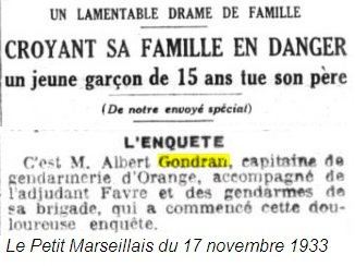 Le Petit Marseillais du 17 novembre 1933