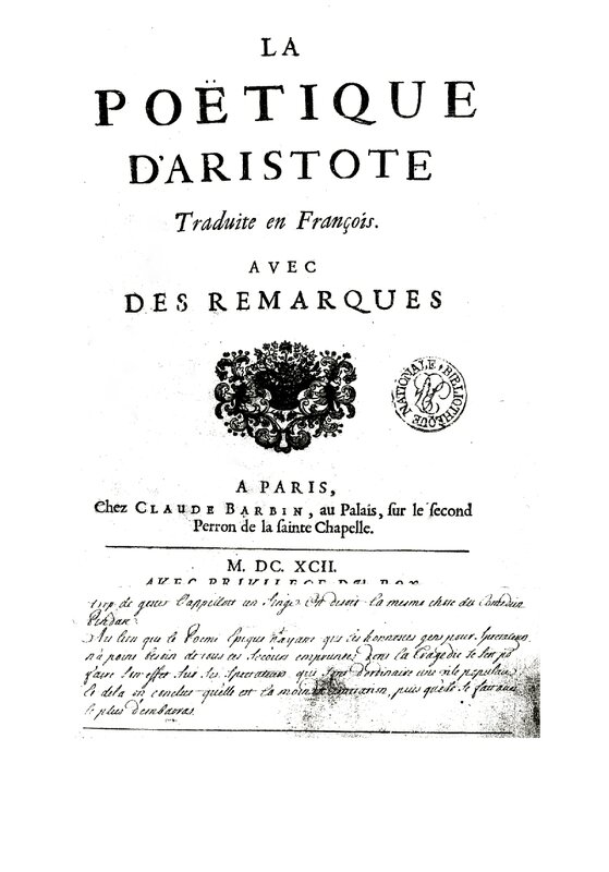 Poétique Aristote