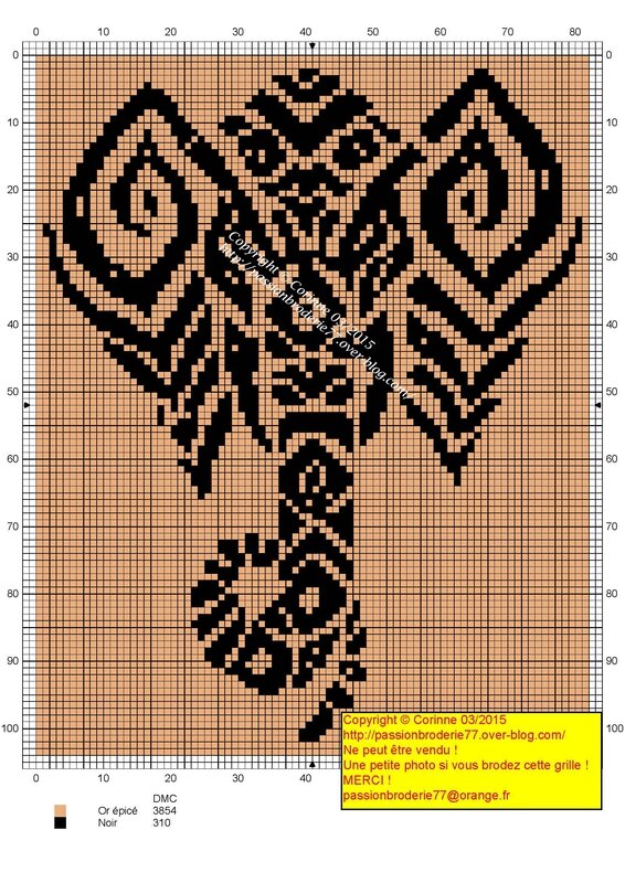 Elephant noir et orange