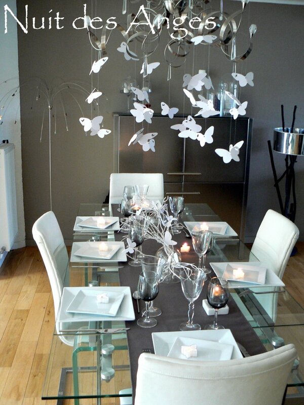 Nuit des anges décoratrice de mariage décoration de table papillons 001