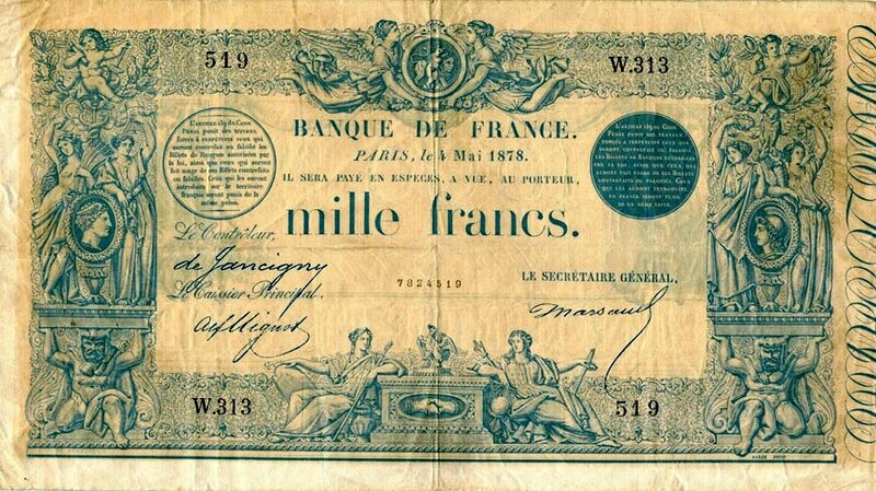 1000 Francs 1878