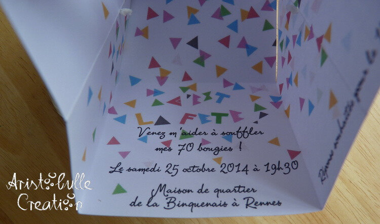 Invitation maison pop up - détail texte