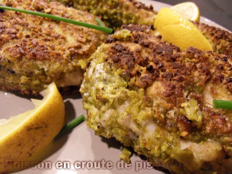 poisson en croute de pistaches