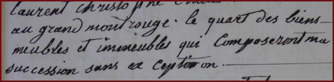 Testament Marie Prudence CRESSENT veuve BUXTORF