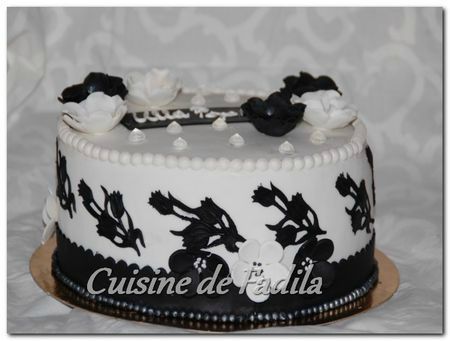 black and white cake