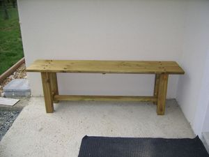 banc en bois fait en2012