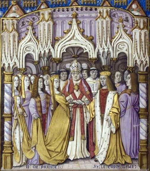 mariage Chaterine de Valois et Henri V en 1520 église