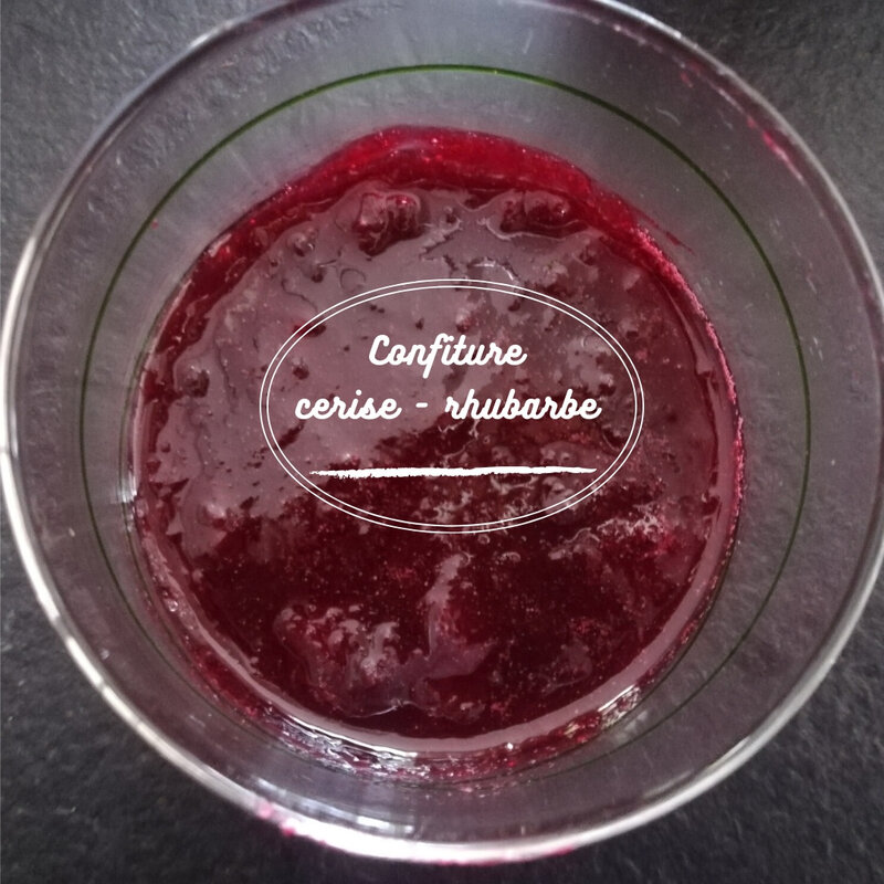 Confiture cerise et rhubarbe Le chas et la louche.