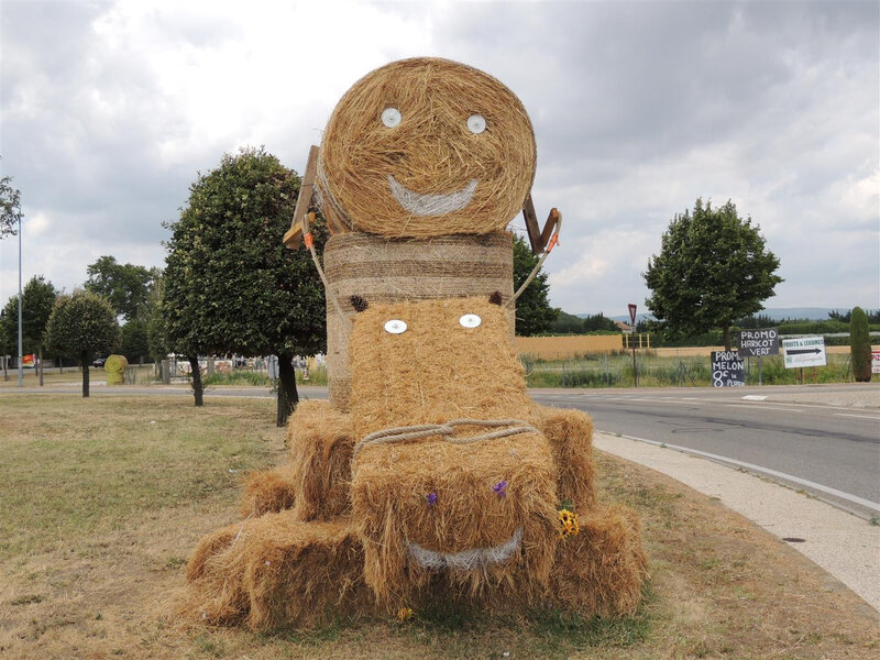 Ballots de paille attelage