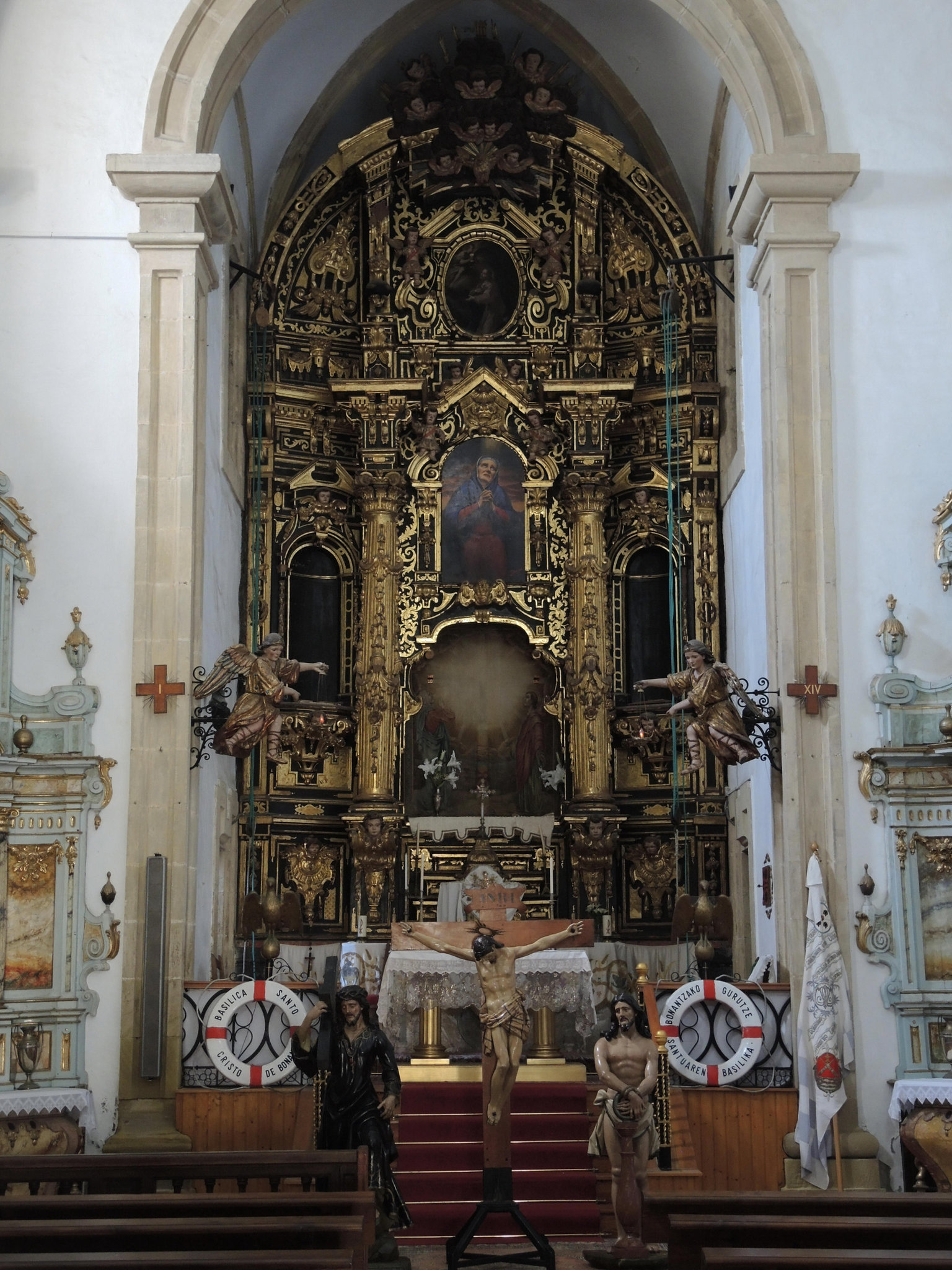 Pasaia, Donibane, basilique Bonanzako Santo Kristo, retable (Espagne)