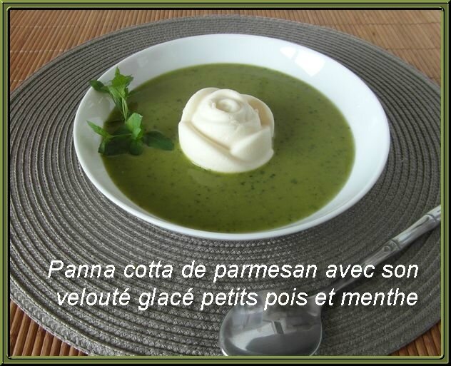 Panna cotta petit pois menthe