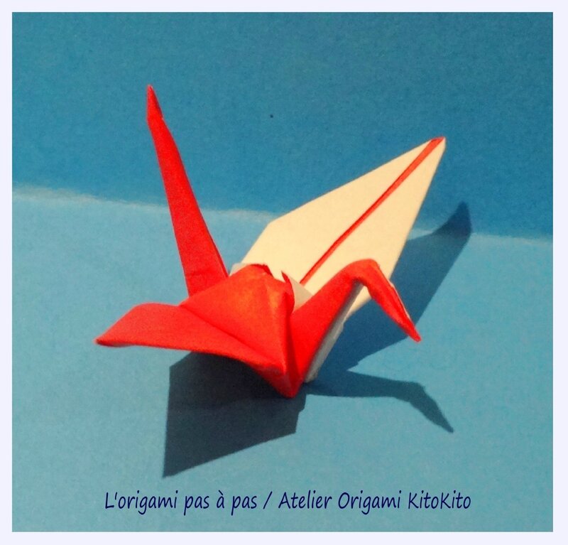 Atelier Origami KitoKito Grue Rouge et blanc 1