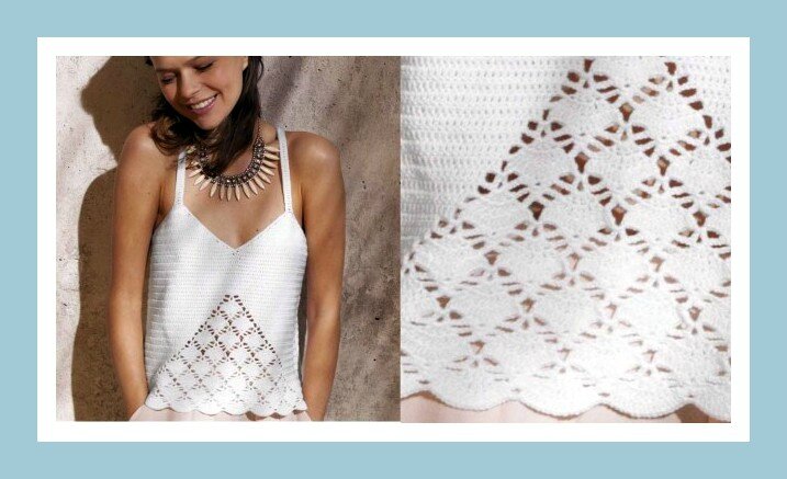 Débardeur femme au crochet