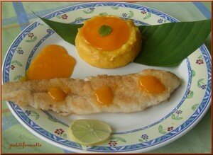 Filets de pangas au beurre de mangue et sa purée surprise recettes plats Filets de pangas au beurre de mangue et sa purée surprise