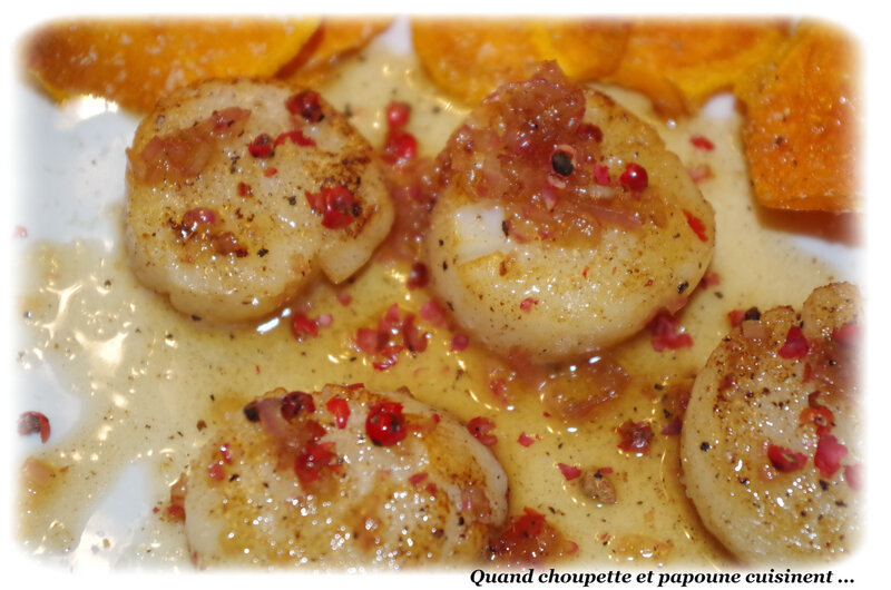 saint-jacques snackées, chips de patates douces-2735