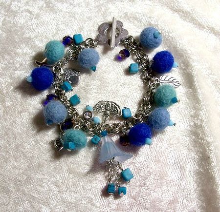 Bracelet Fleur bleue 4