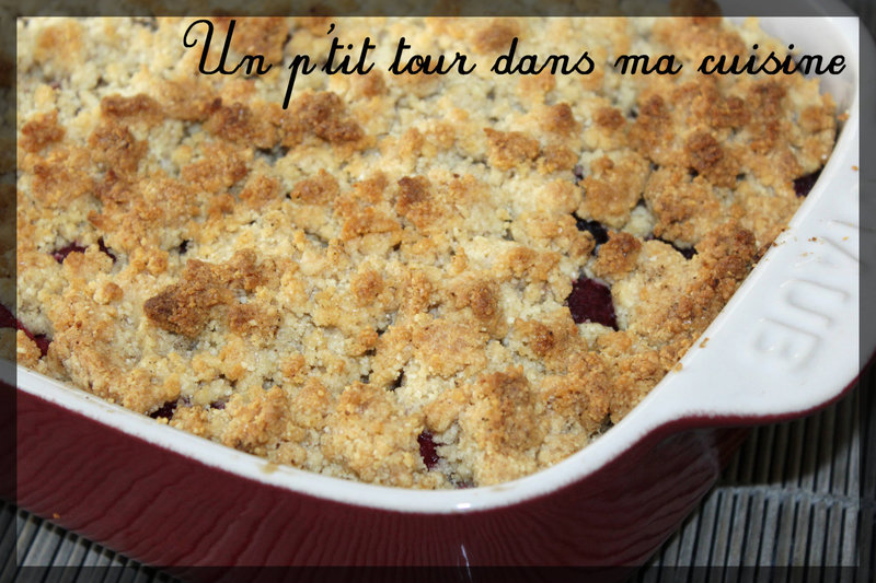 Crumble pommes framboises