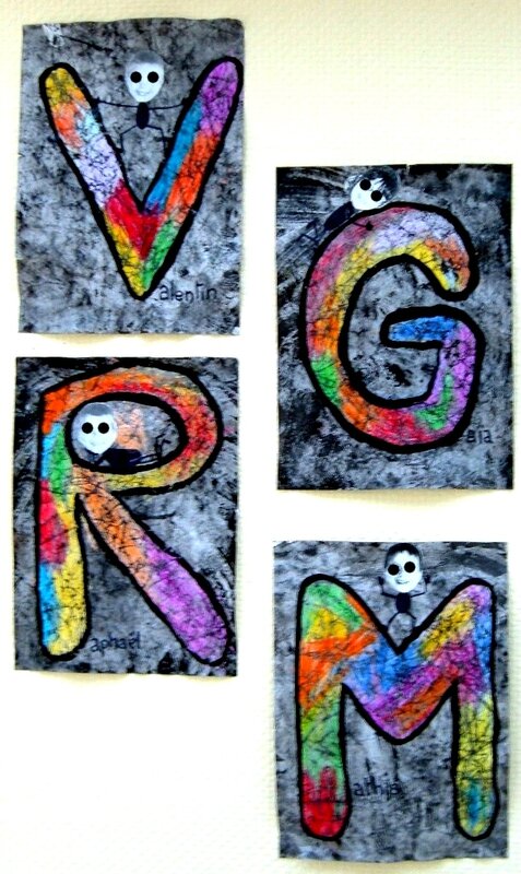 Lettres façon BATIK (13b)
