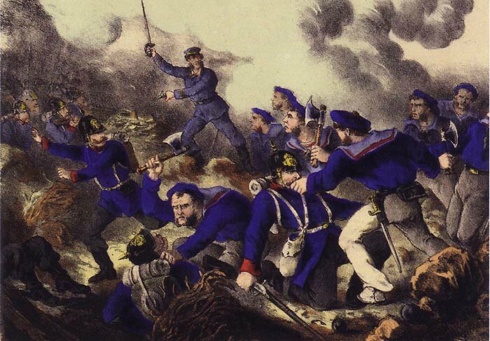 castellani, Les marin au bourget pendant le siège de Paris
