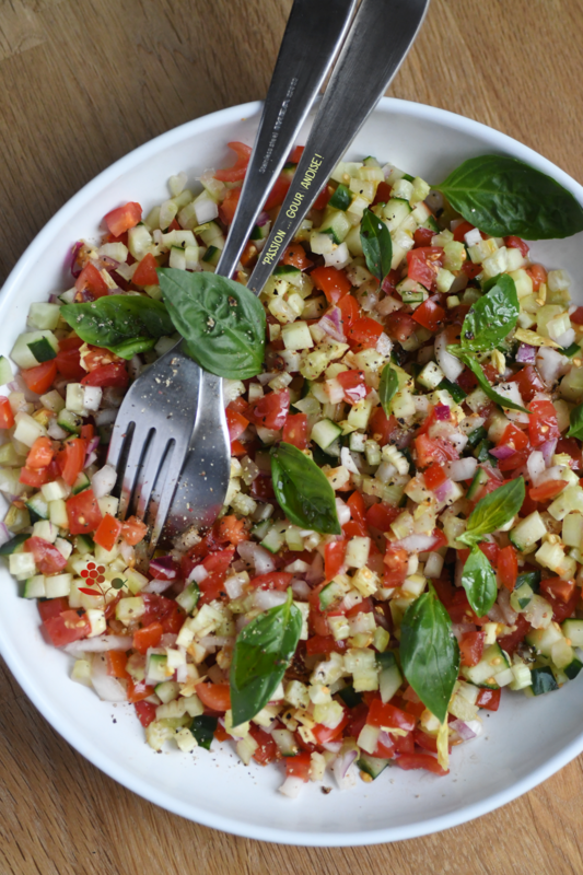 Salade de mini dés de petits légumes croquants_3