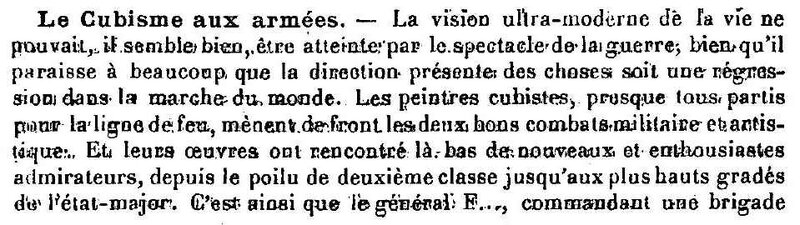 Cubisme aux Armées1