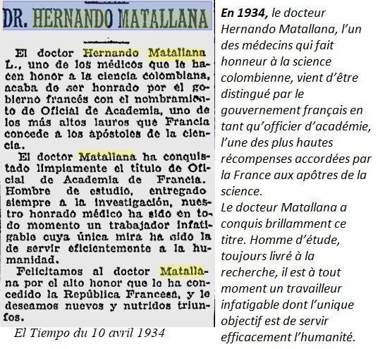 1934 04 10 El Tiempo Dr Hernando Matallana