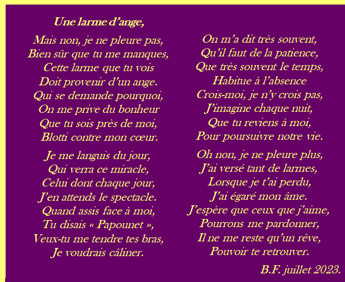 Une larme d'ange m36