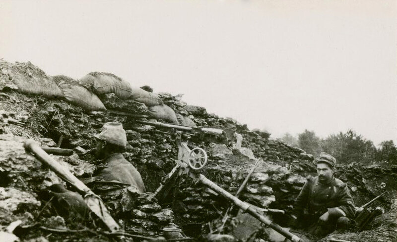 mitrailleuse face Bois Jurat, 15 oct 1914