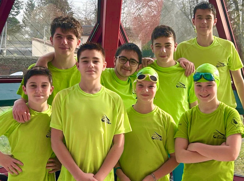 HIRSON NATATION BENJAMINS + CHAUNY 2024 maillots verts