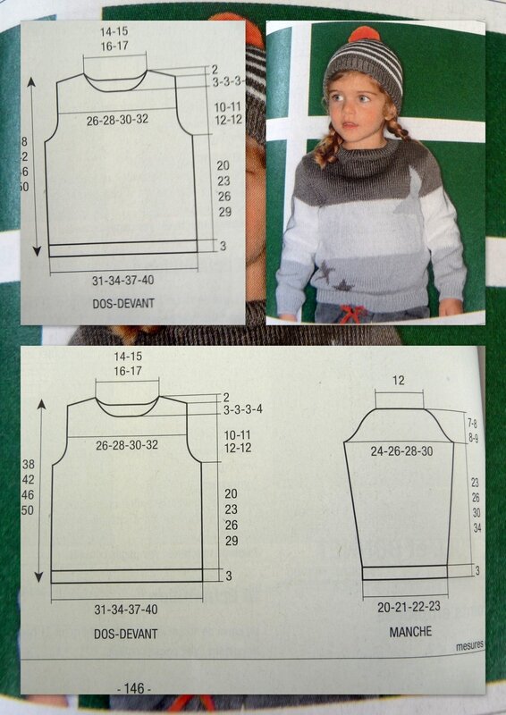 pull enfant ras du cou taille 4 ans à 10 ans