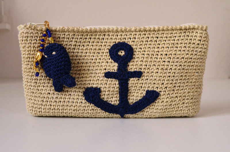 Trousse-crochet-Ancre Marine- poisson-La chouette bricole