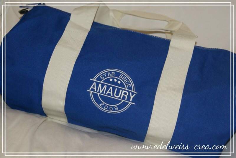 Sac polochon - sac de sport - Amaury star since année de naissance - cadeau personnalisé