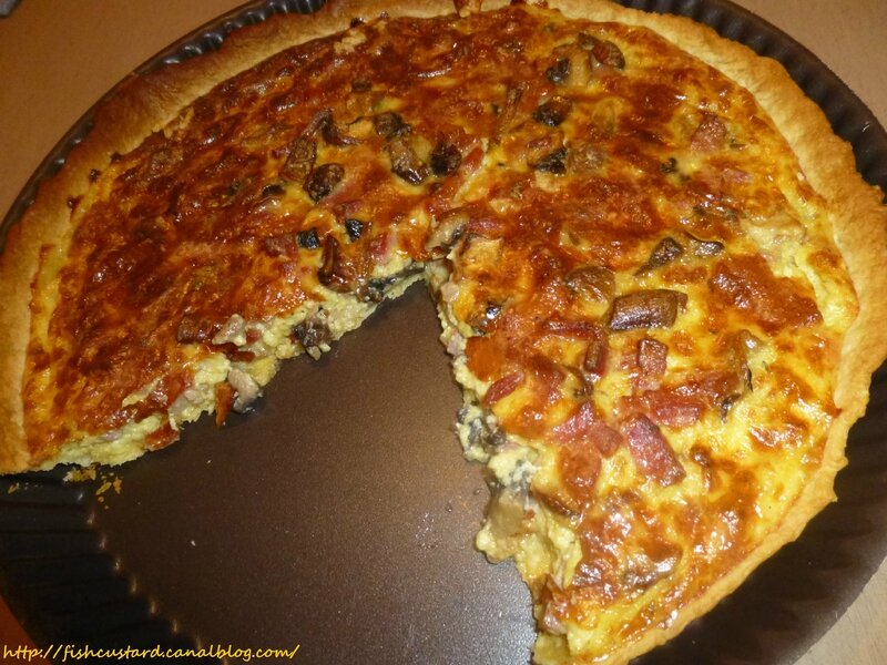 Quiche aux lardons, champignons et cancoillotte (11)