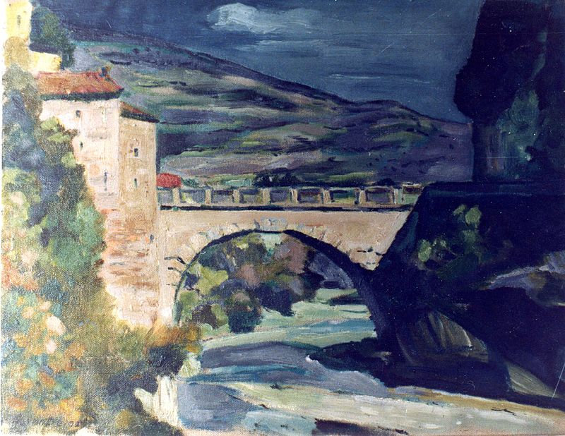 800px-Vaison-la-Romaine_le_Pont_huile_par_LEON_VAN_DIEVOET