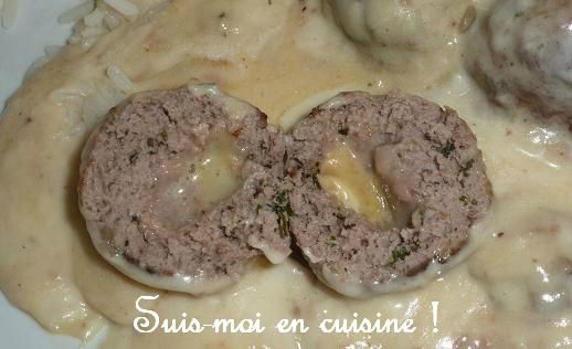 Boulettes boeuf farcies tome sauce fromage 17
