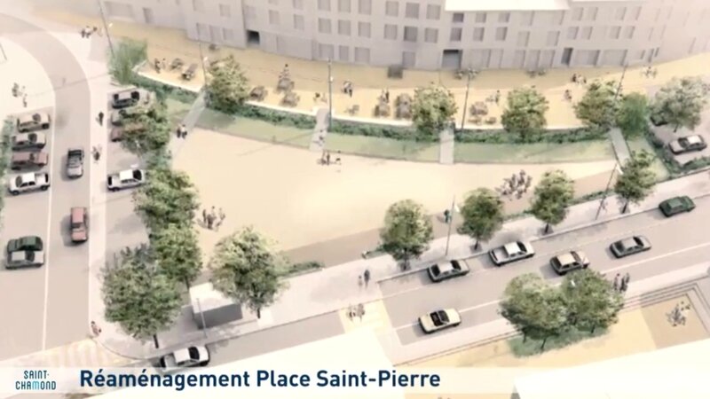 réaménagement place Saint-Pierre projet dessin