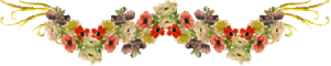 Gif barre double guirlande fleurs colorées 320 pixels