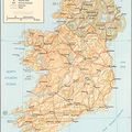 La carte et le drapeau de l'Irlande