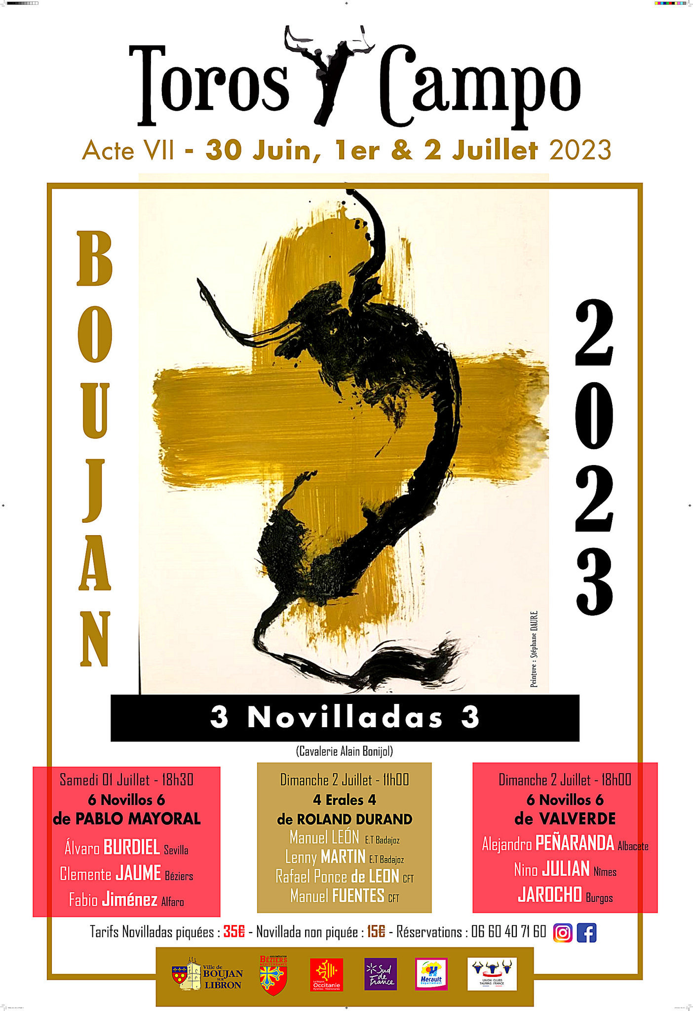 PASEO Y TOROS VENDREDI 30 JUIN 12H30 LO TAURE ROGE