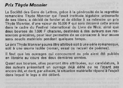 Prix Thyde Monier