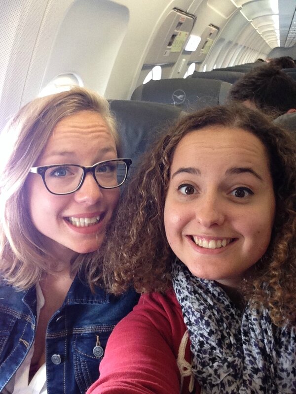 ça c'est nous dans l'avion, un peu super excited