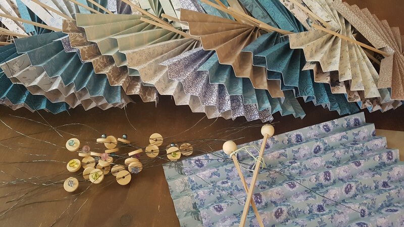 éventail papier fan paper origami DIY