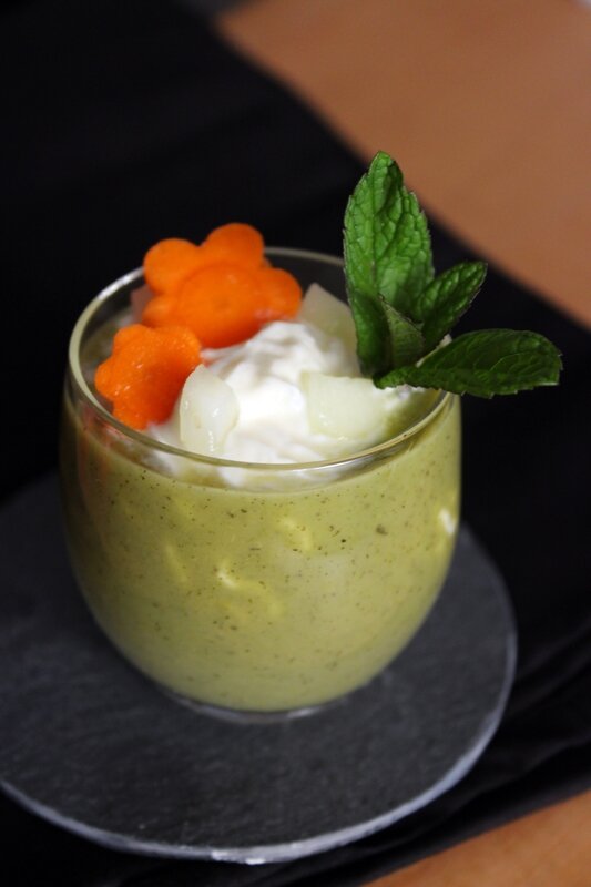 verrine alvalle petits pois menthe