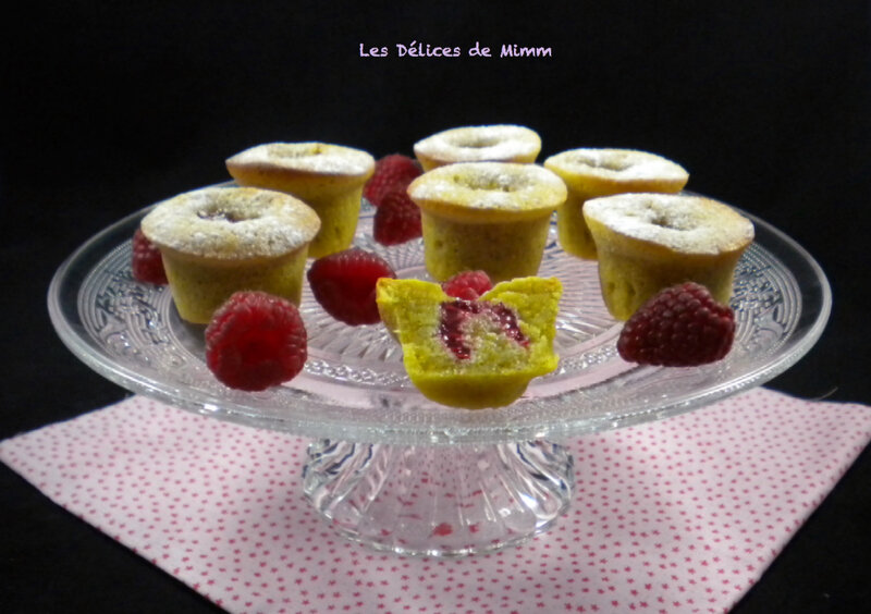 Petits moelleux pistache-framboise